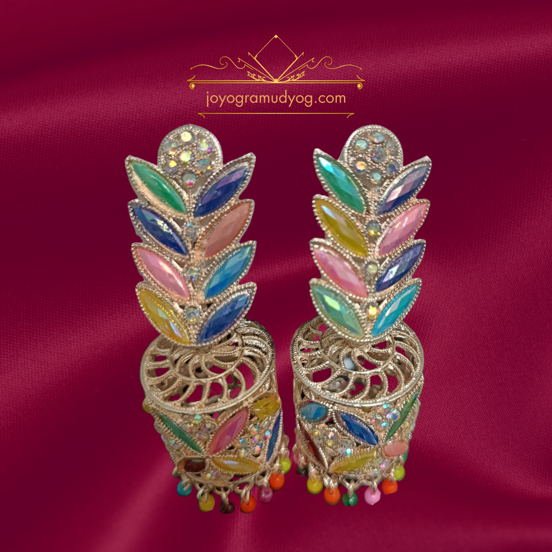 Elegant Multi-Color Leaf Earrings